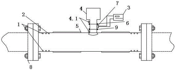 Applicable to the automatic explosion suppression device for dust explosion in the pipeline