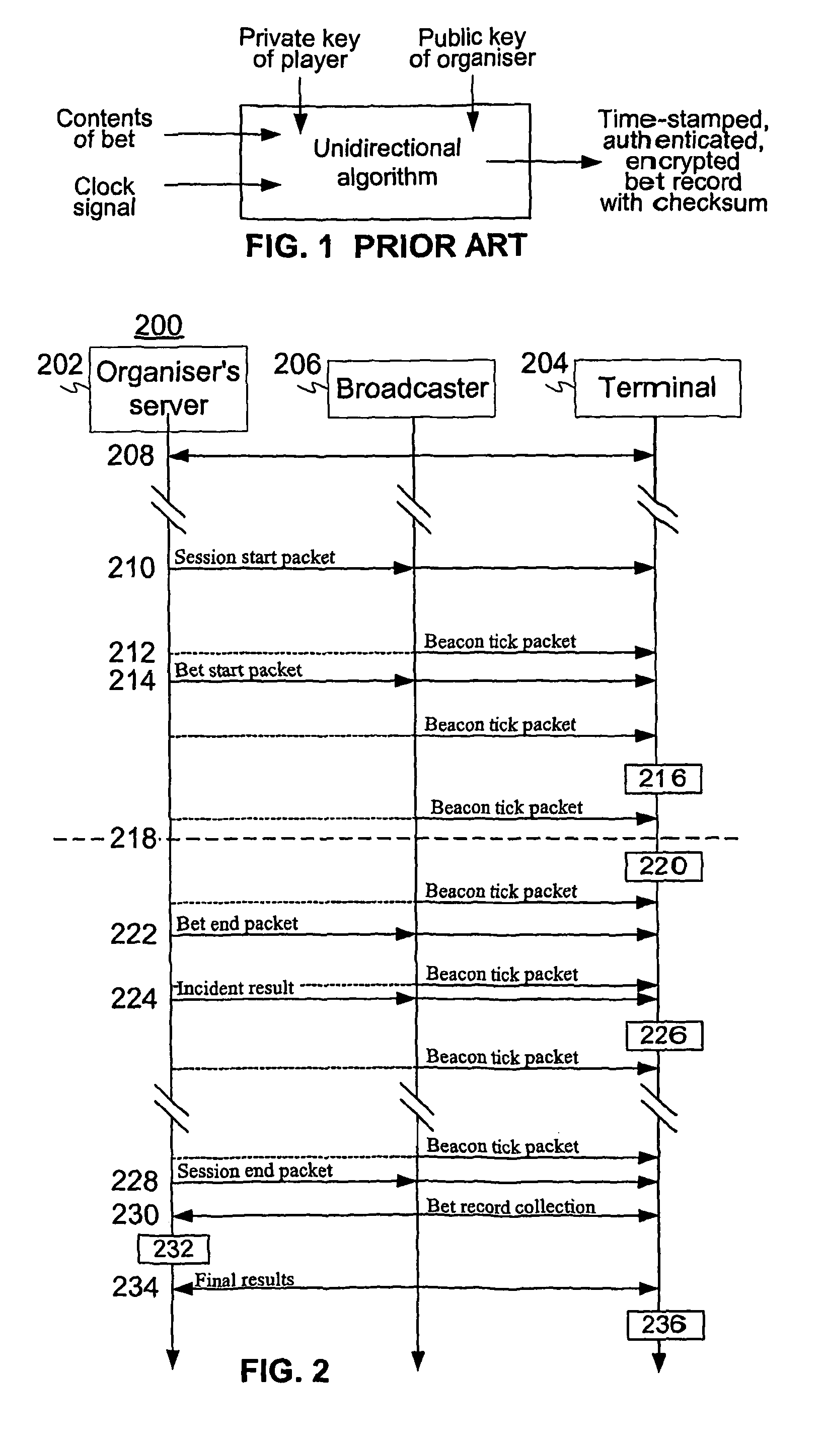 Method and arrangement for real-time betting with an off-line terminal
