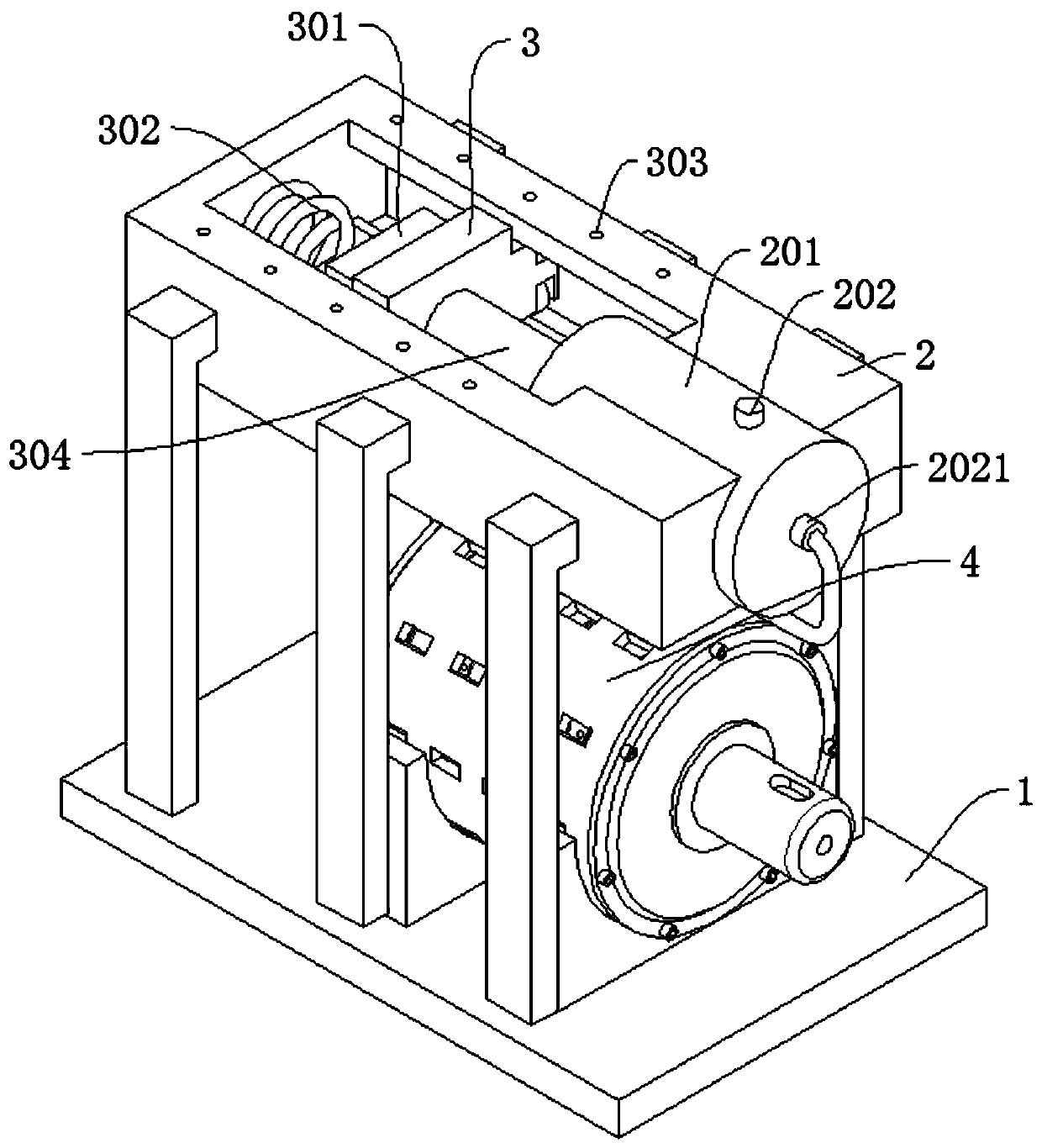 A new energy vehicle drive motor protective shell with heat dissipation and anti-collision functions