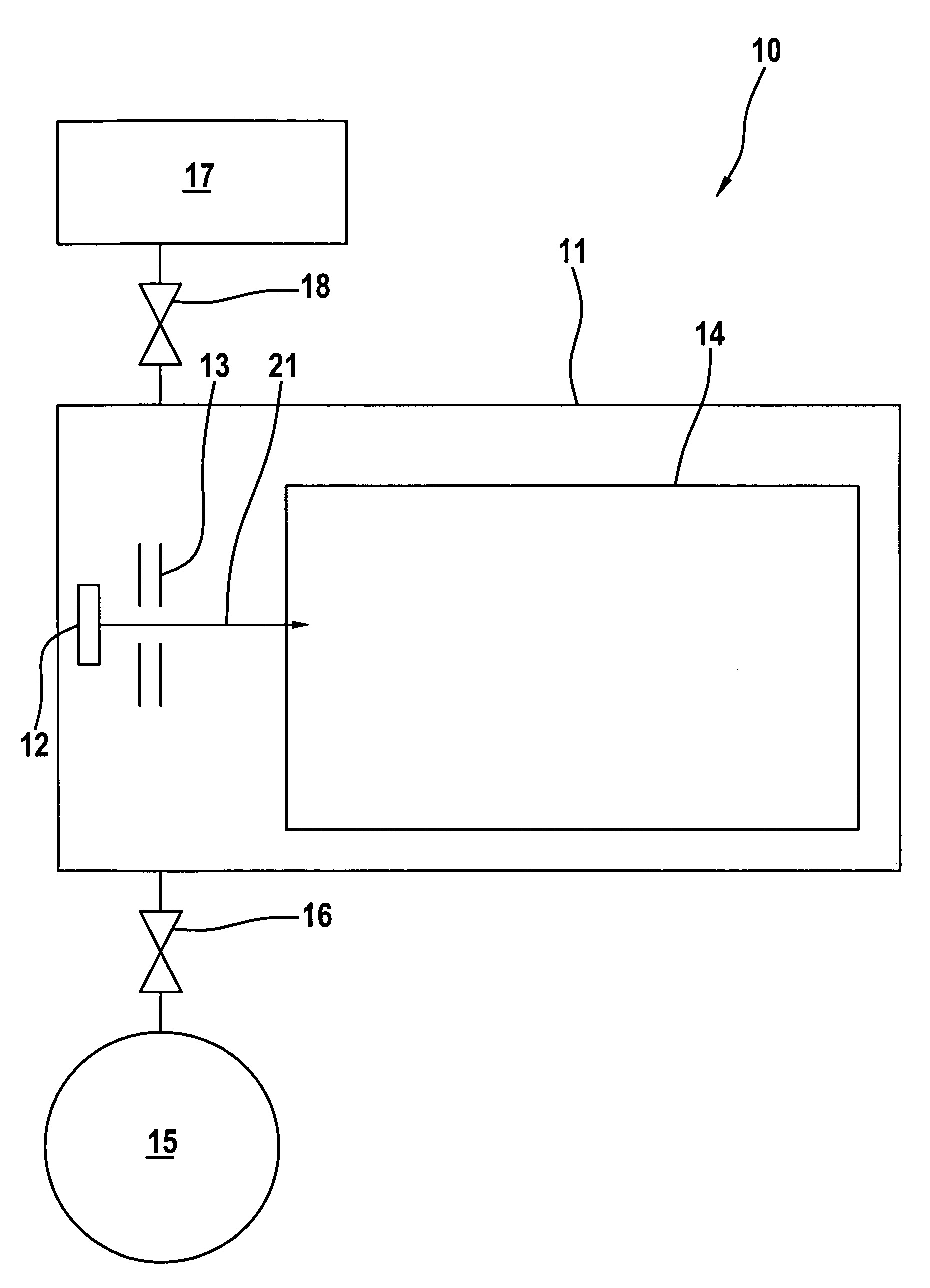 Method and device for the mass-spectrometric analysis of gases