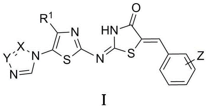 Application of 2-[5-(azole-1-yl)thiazole-2-imino]-5-benzal-4-thaizolidinone as NA inhibitor