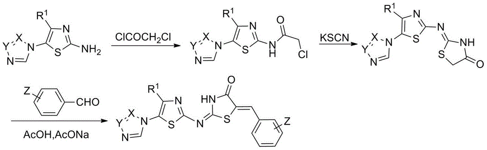 Application of 2-[5-(azole-1-yl)thiazole-2-imino]-5-benzal-4-thaizolidinone as NA inhibitor