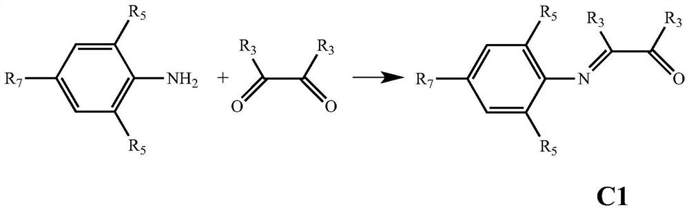 A kind of dinuclear (α-diimide) nickel/palladium olefin catalyst, preparation and application