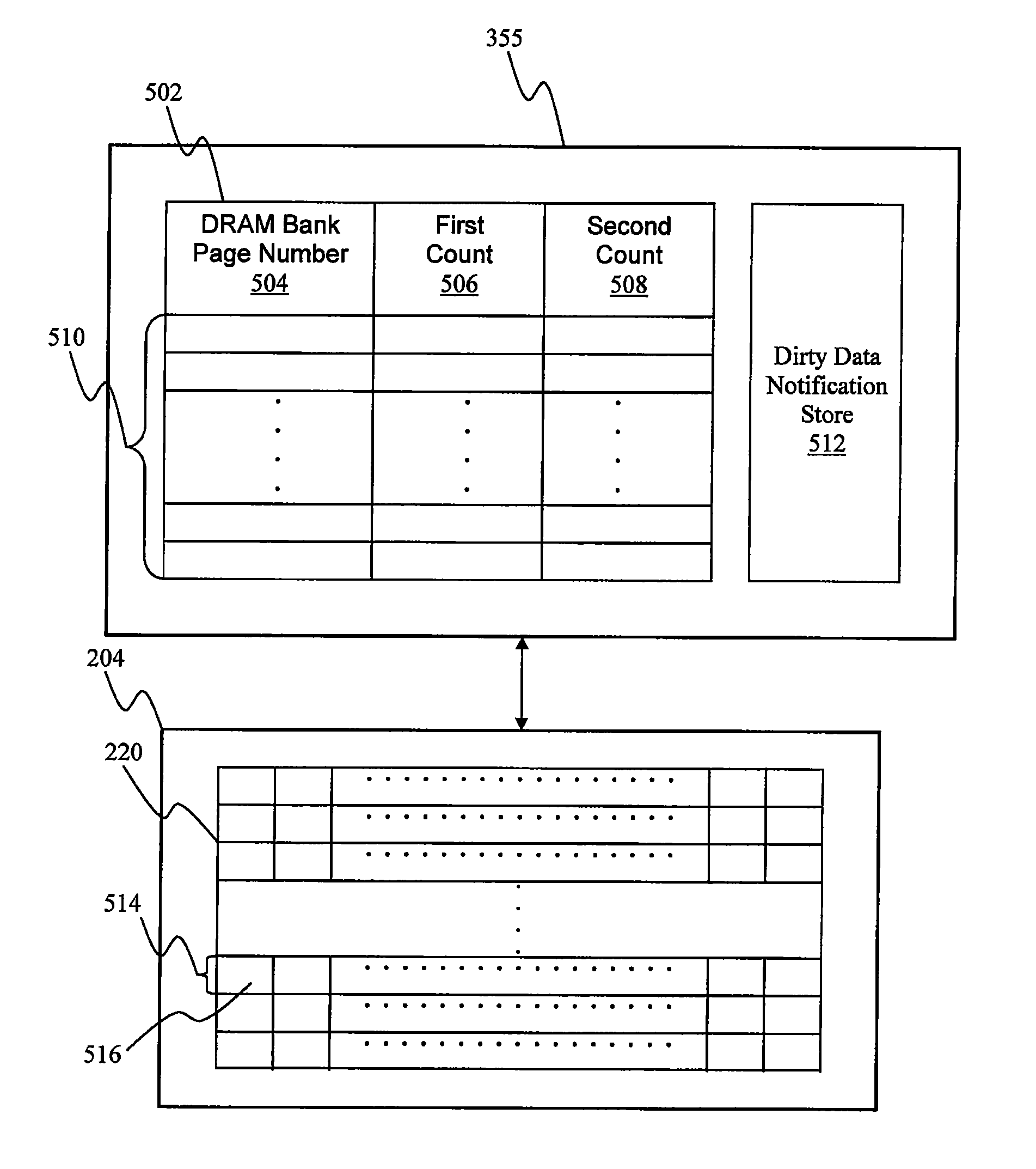System and method for cleaning dirty data in an intermediate cache using a data class dependent eviction policy
