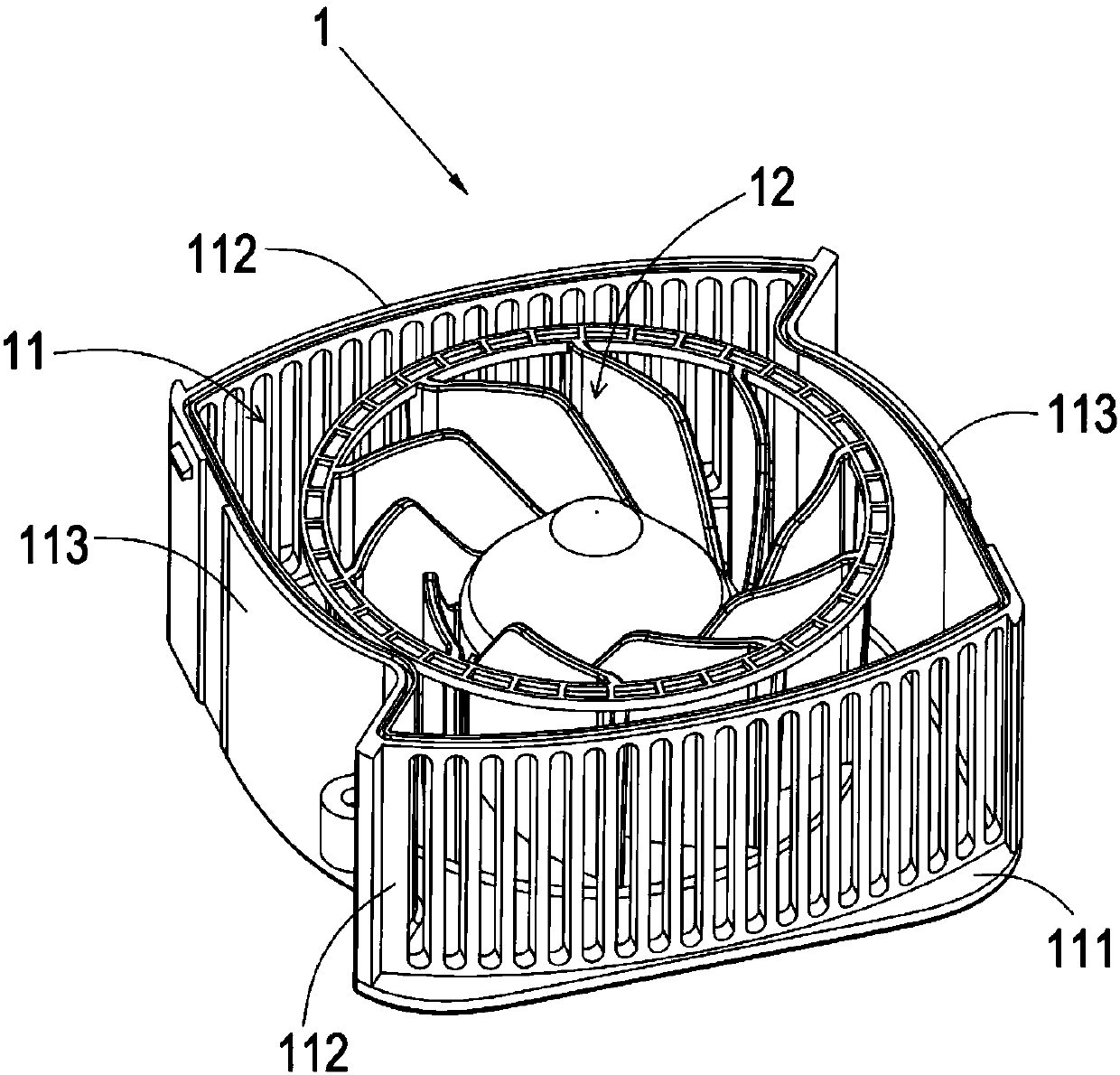 Centrifugal fan with impeller structure