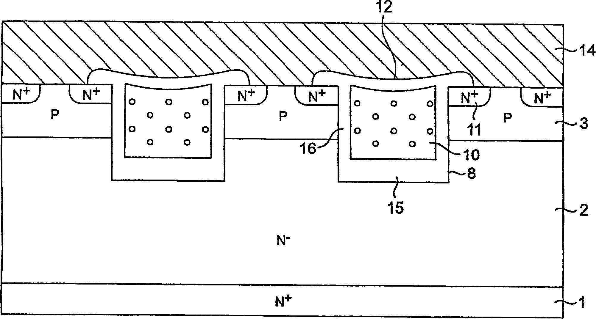 Trench mosfet having low gate charge