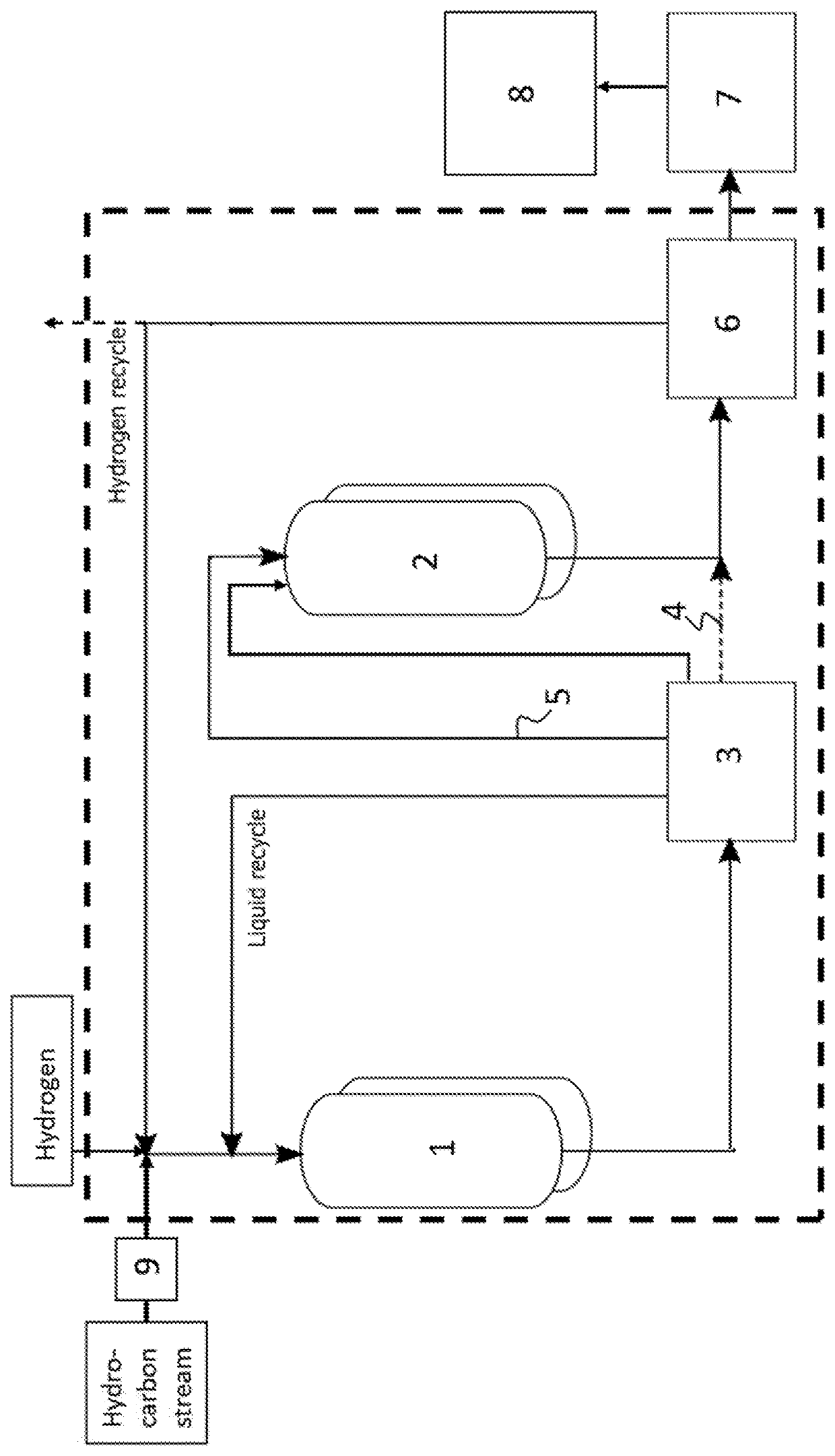 Process and apparatus for hydrogenation