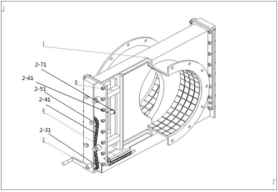 Transmission mechanism external ceramic double-core adjustable shrinkage hole