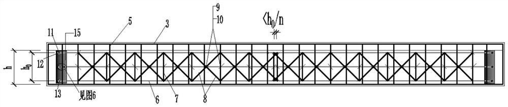 A PC box girder web reinforcement structure and method with built-in oblique mesh