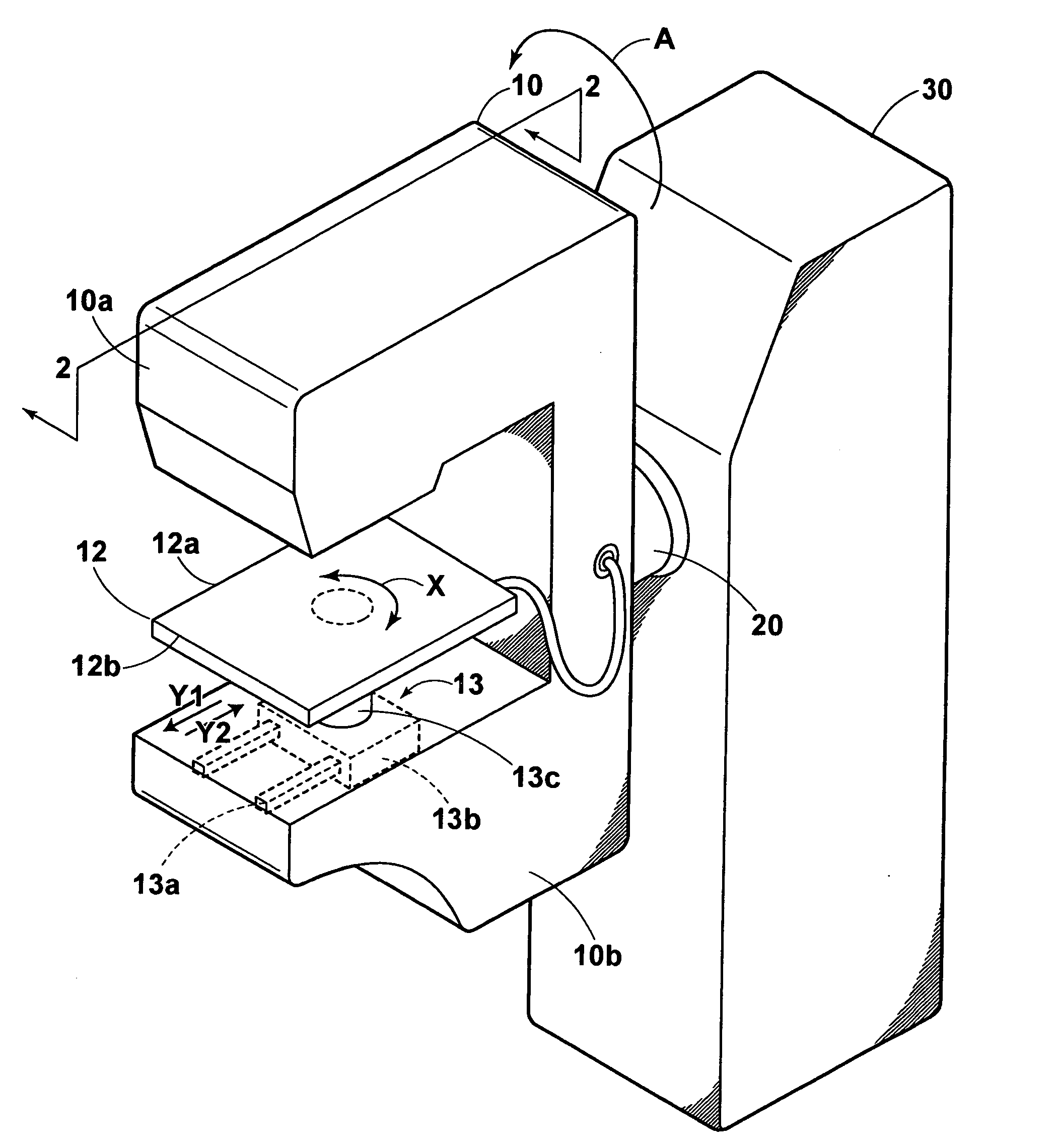 Mammogram recording and read-out apparatus