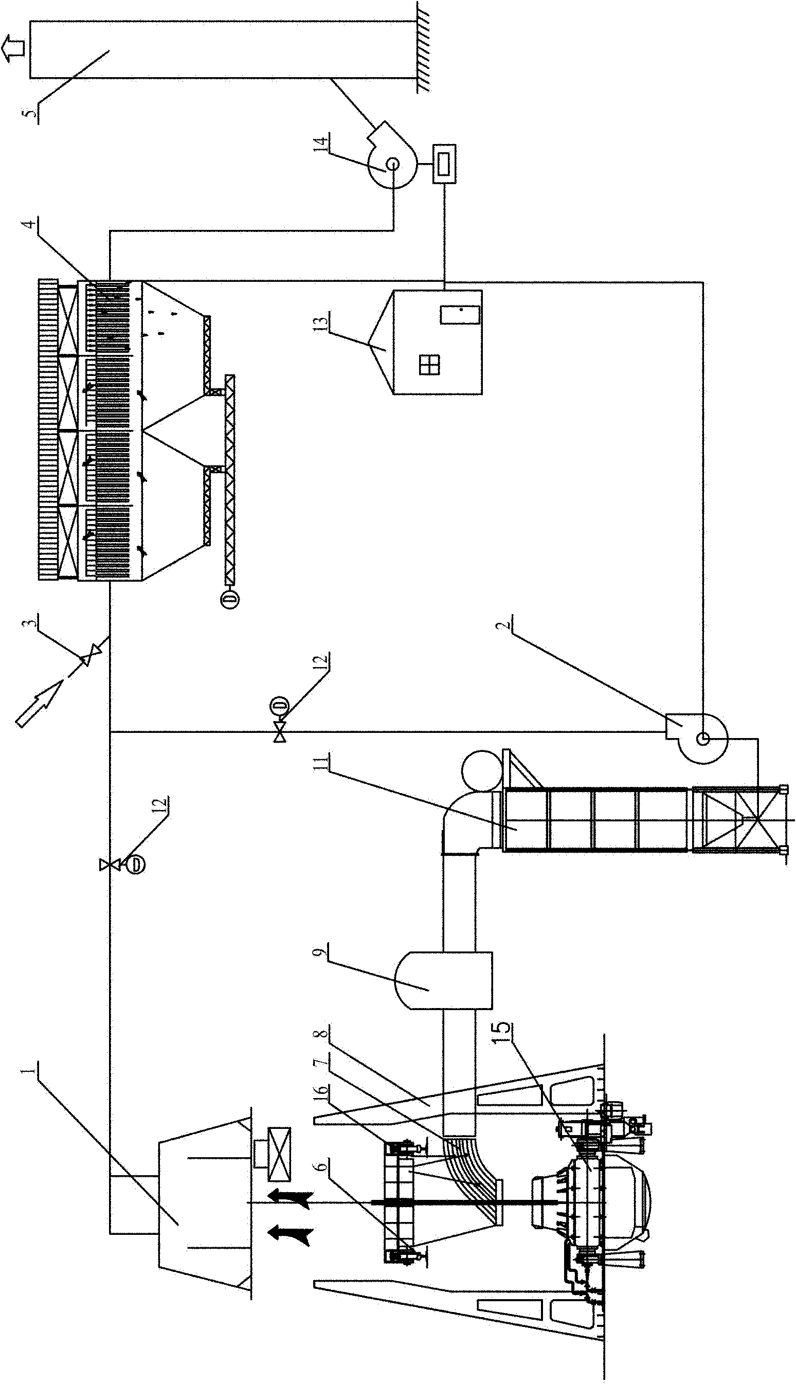 Dust collecting and waste heat utilizing system for argon oxygen decarburization furnace