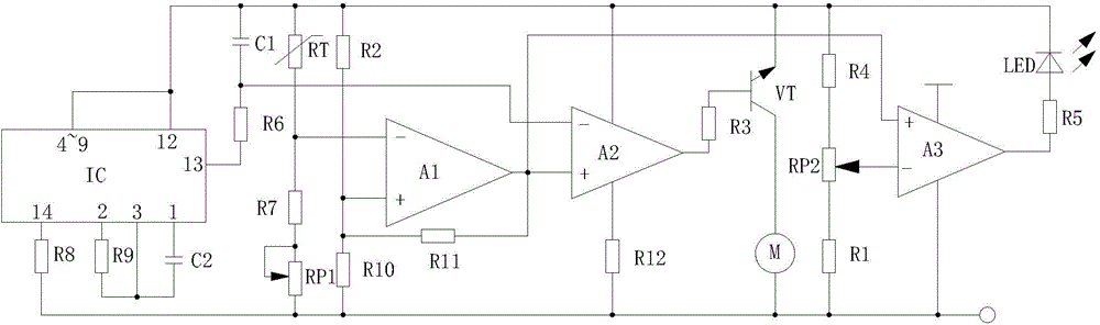 Speed regulating control circuit of pulse-width-modulation computer cooling fan