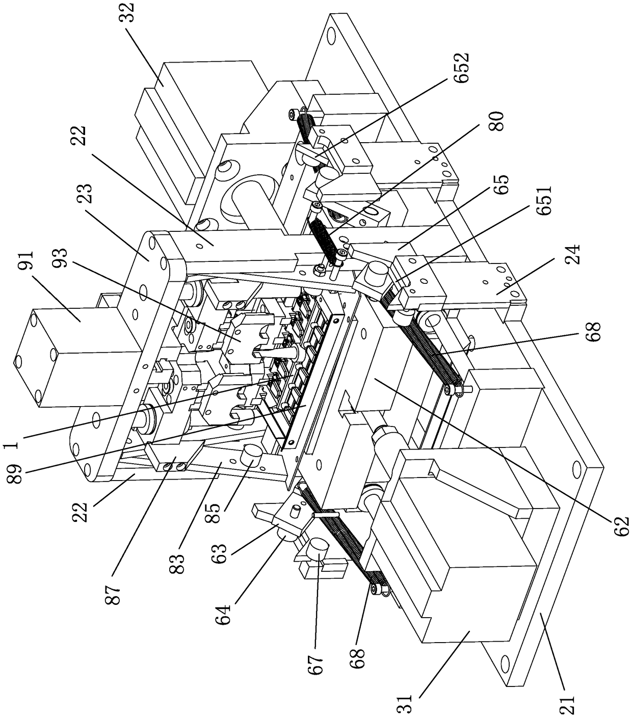 Pulling piece and material skeleton breakage and separation device