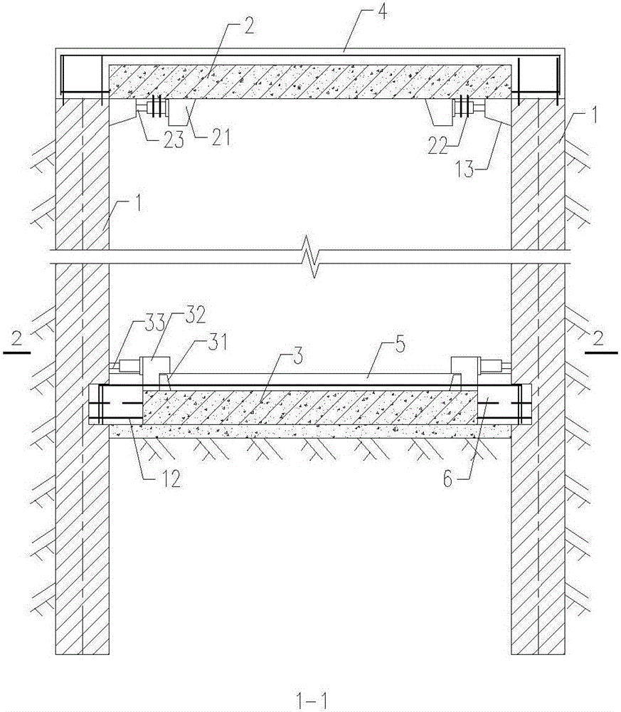 Assembled underground structure of precast concrete planks and construction method thereof