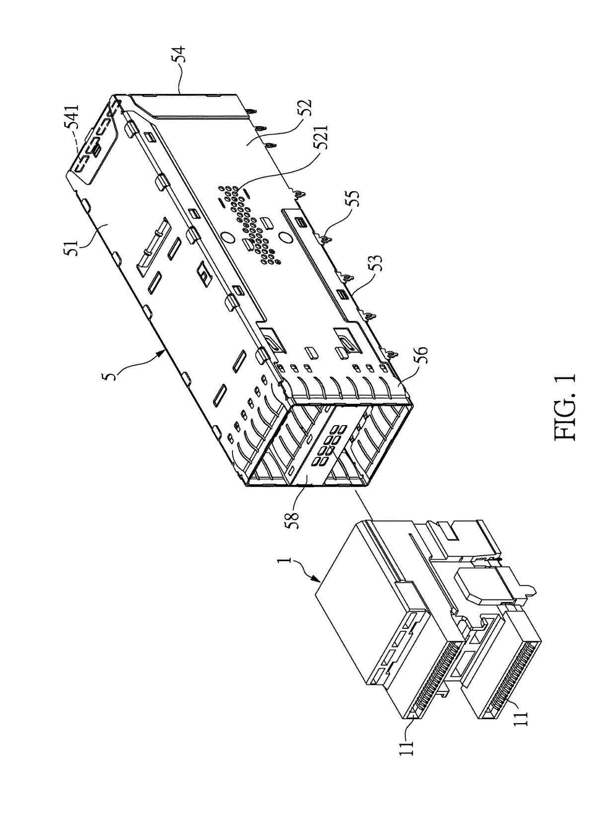 High frequency signal communication connector with improved crosstalk performance