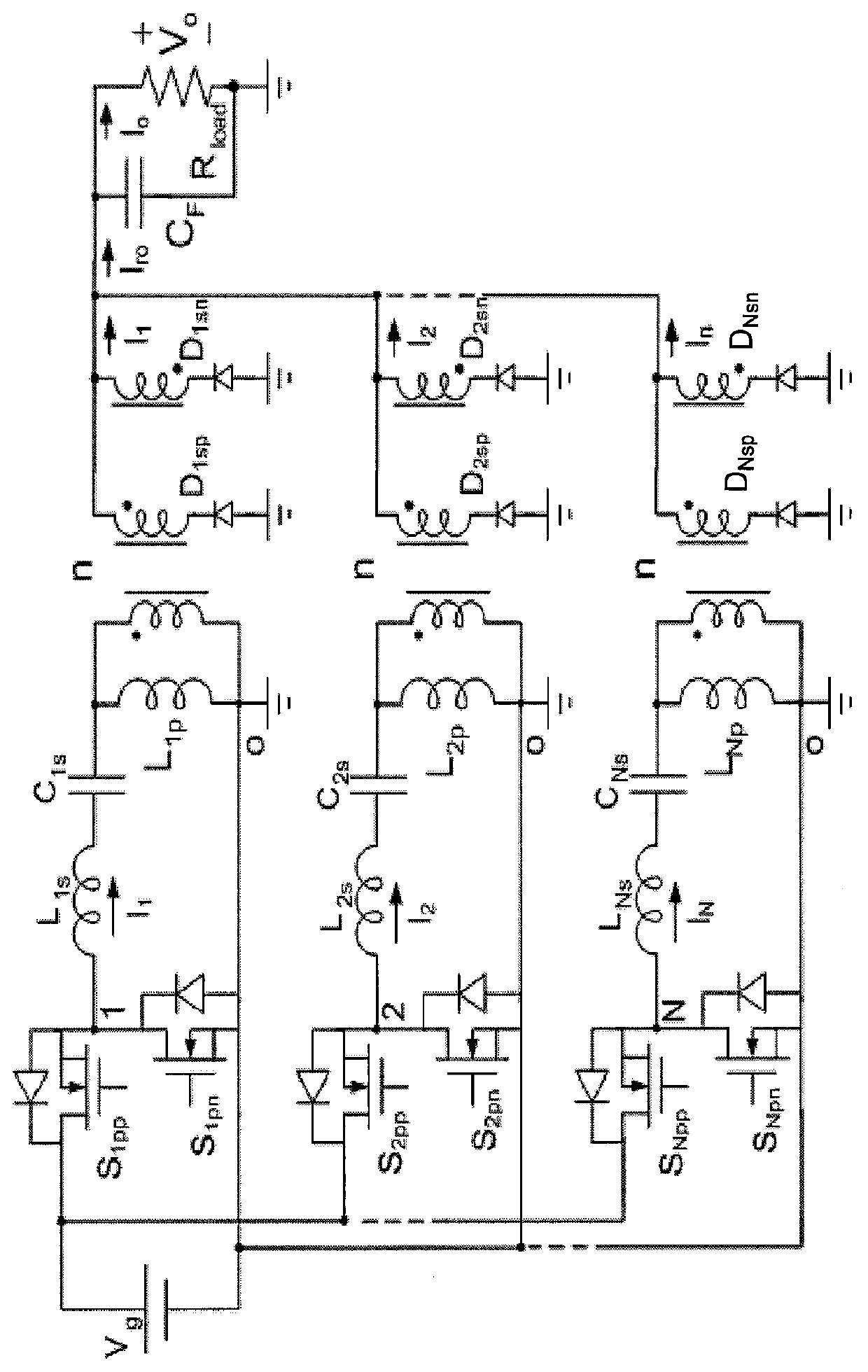 Multiphase resonant converter for DC-DC applications