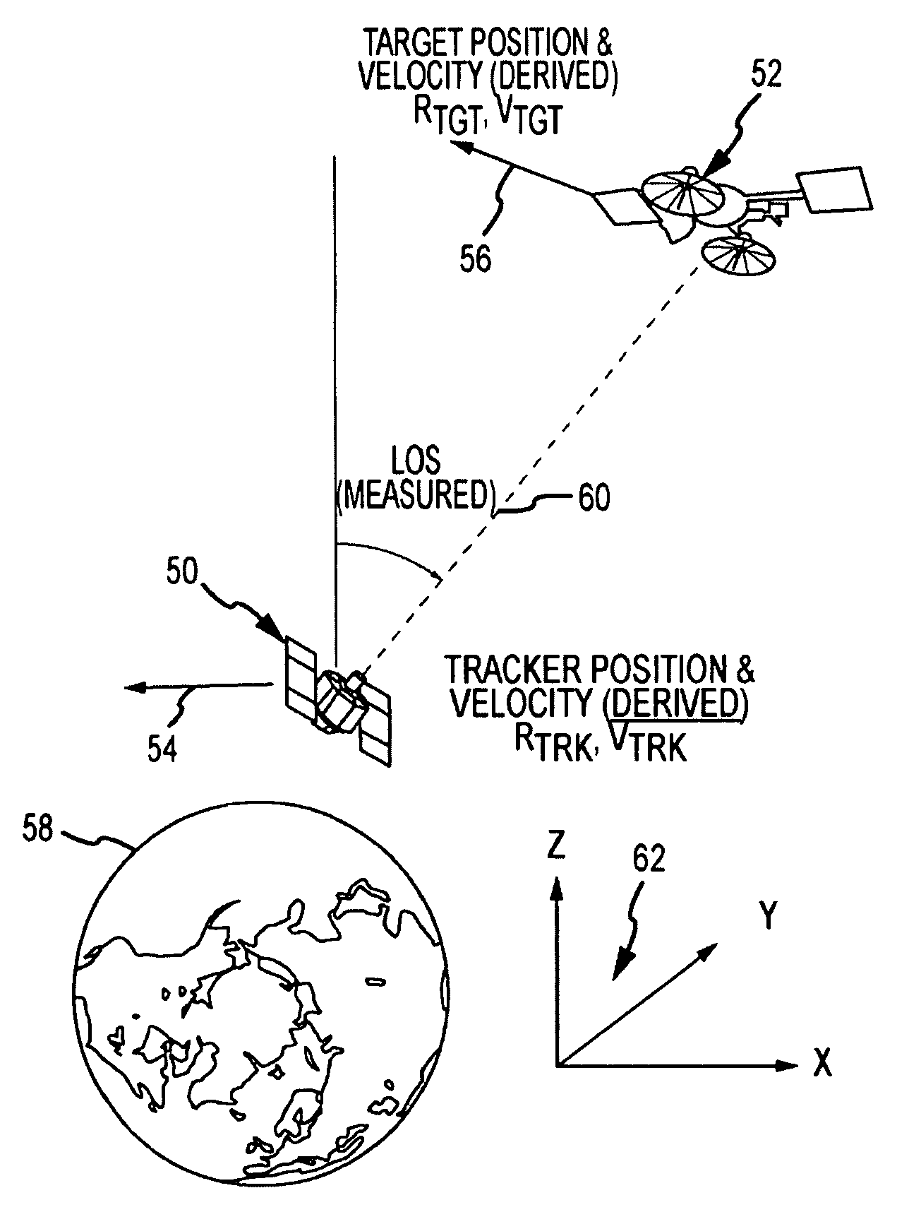 System and method of passive and autonomous navigation of space vehicles using an extended Kalman filter
