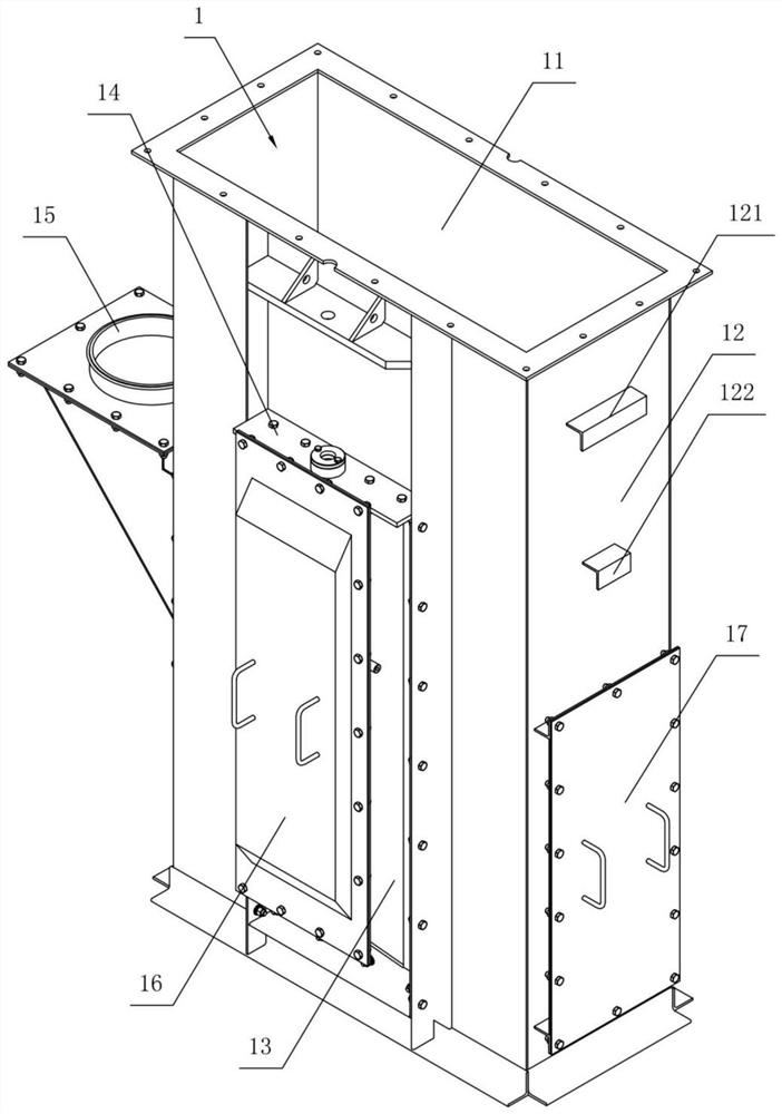 A bucket elevator bottom sealing device