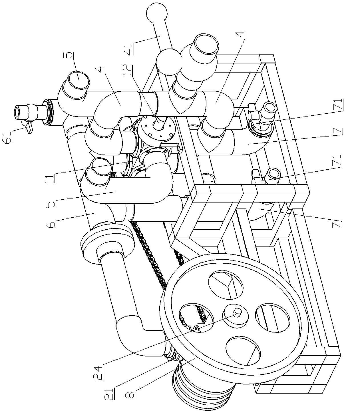 Hydraulic pressure engine based on reversing valve