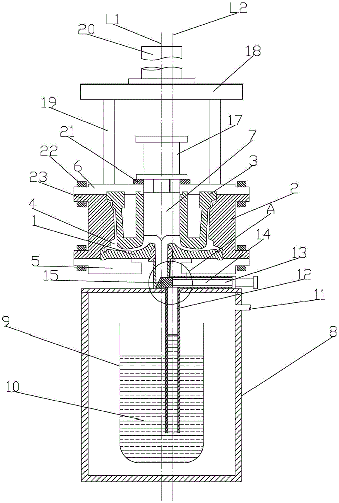 A casting device and method integrating low pressure filling and extrusion solidification