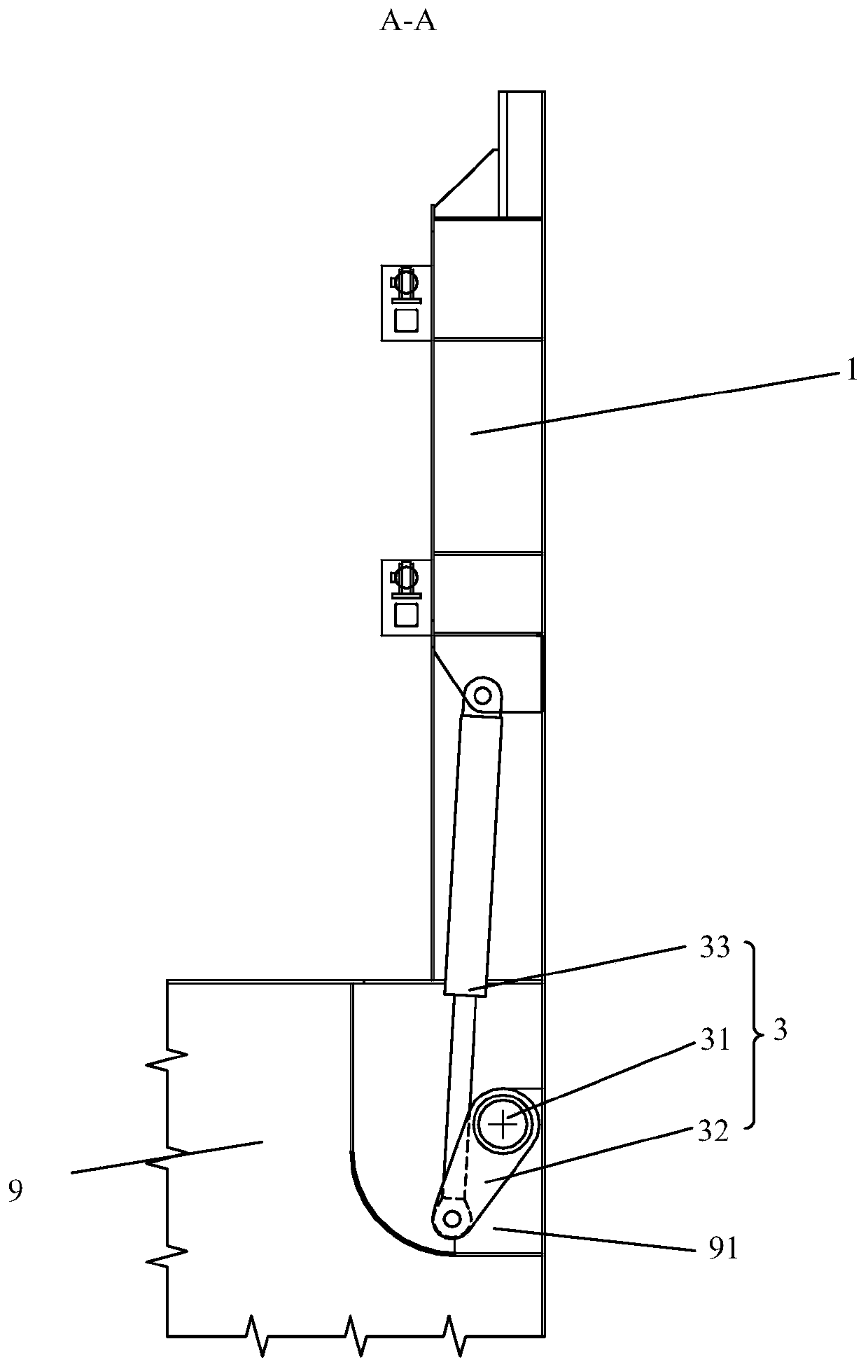 Boarding door device and ship