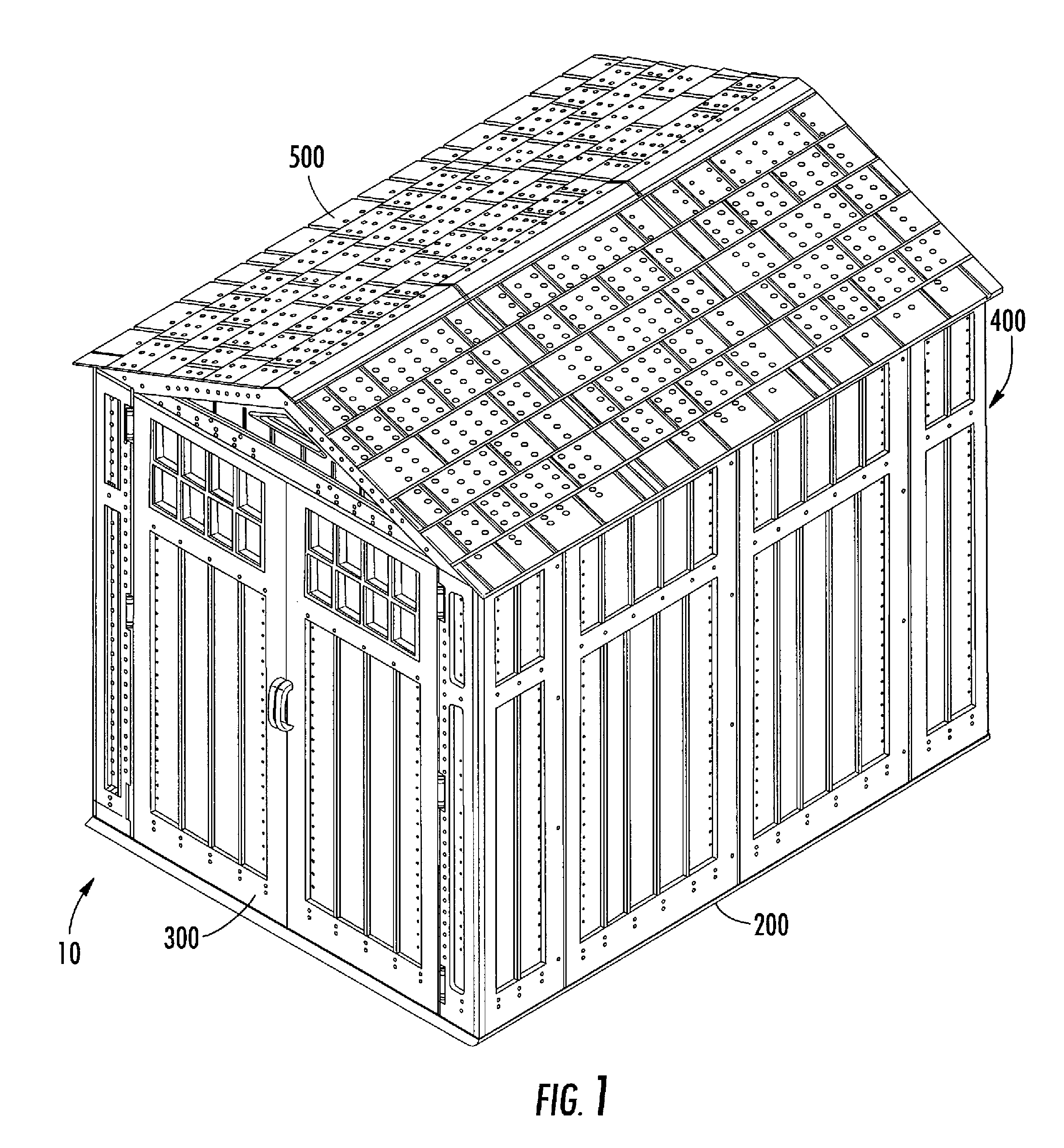 Modular blow molded shed