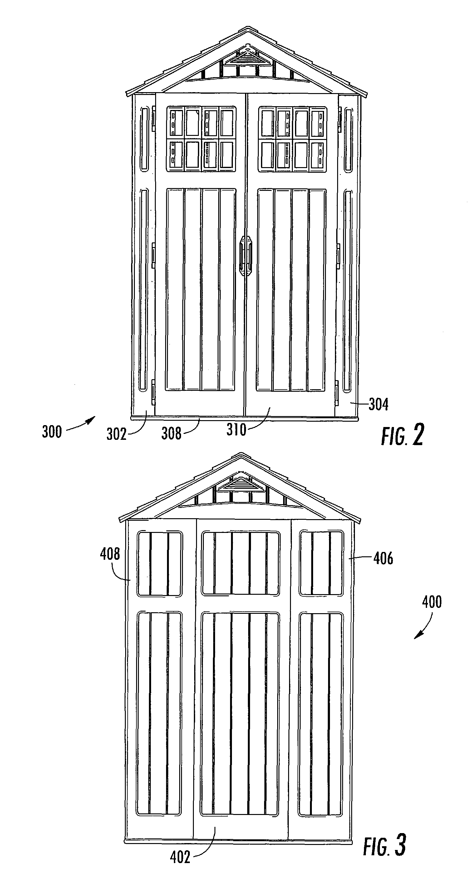 Modular blow molded shed