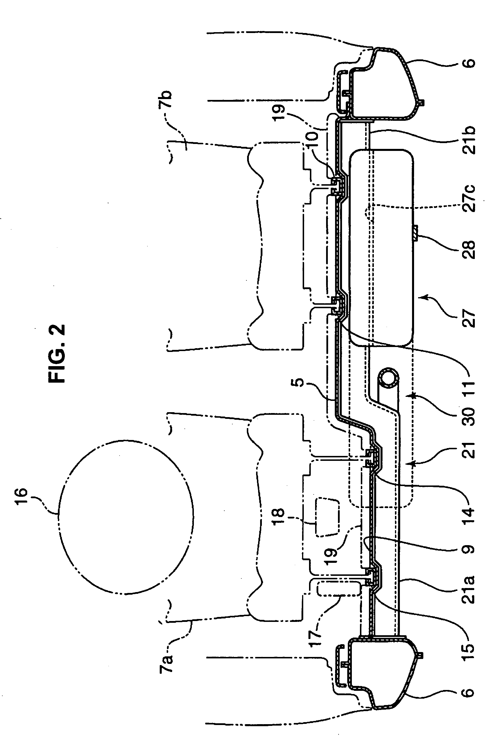 Seat device of vehicle