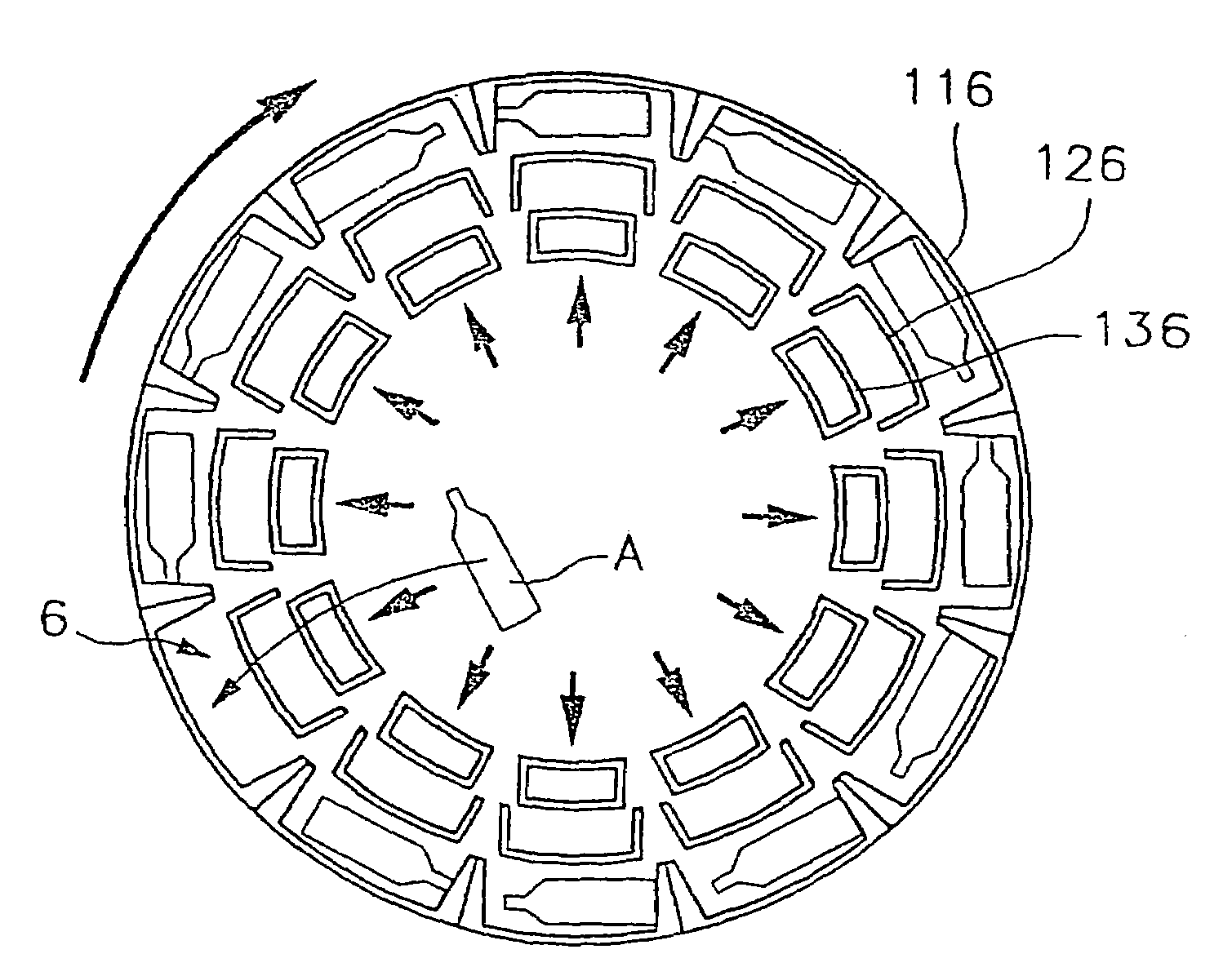 Adaptable automatic machine for the orientation and aligned supply of lightweight hollow articles