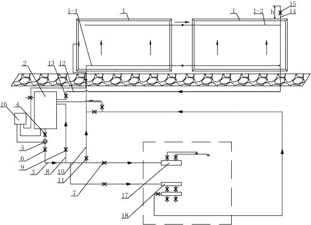 Circulating water anti-freezing system for solar heat collector