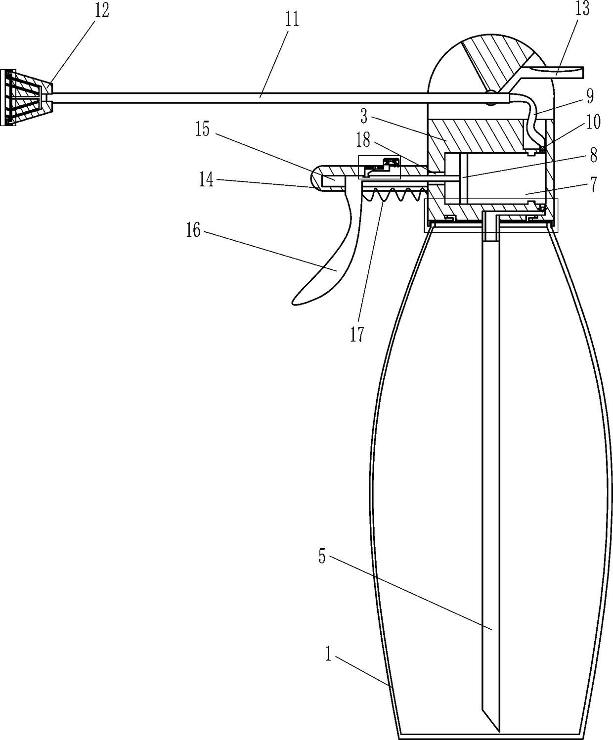 Throat medicine spraying bottle