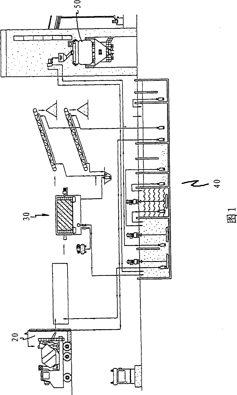Efficient concrete waste recovering process and device thereof