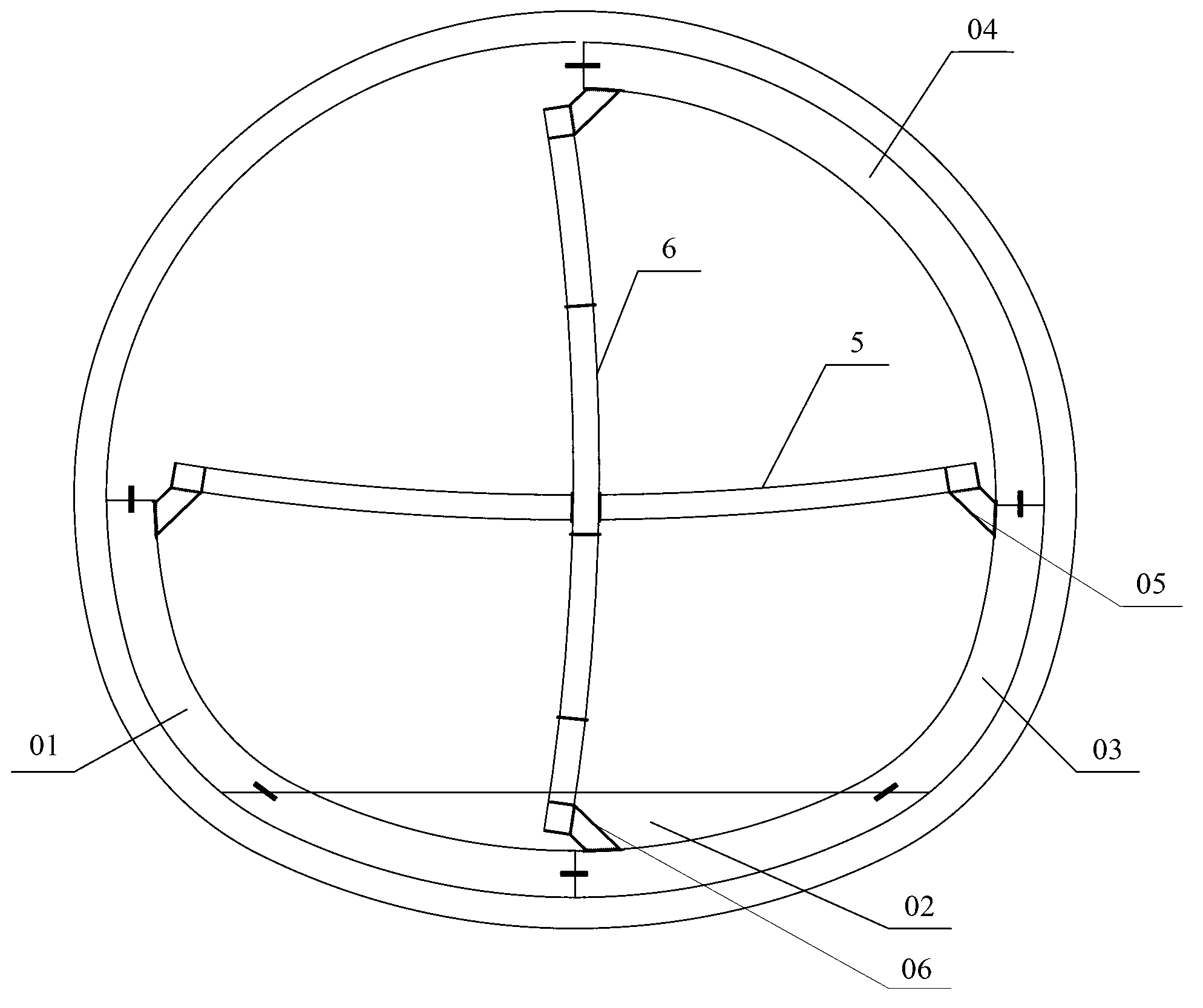 Grouped second liner construction method for large cross-section tunnel