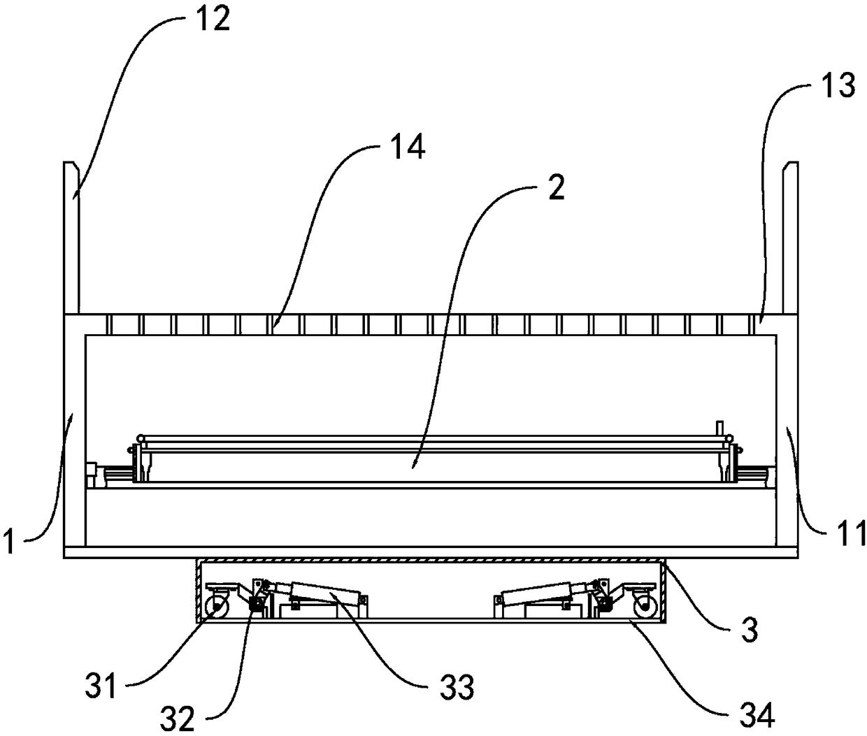 Hidden movable circulating fumigation structure