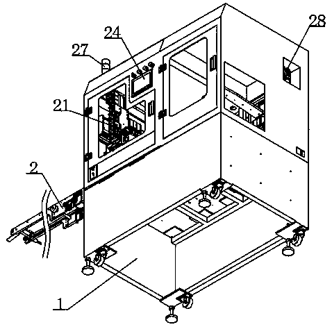 Full-automatic front face and back face gummed paper attaching machine device