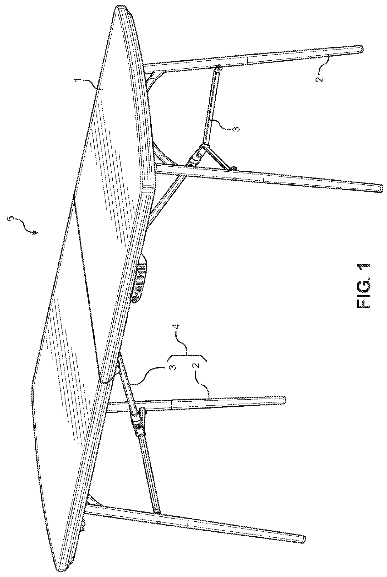 Table hinge and folding mechanism