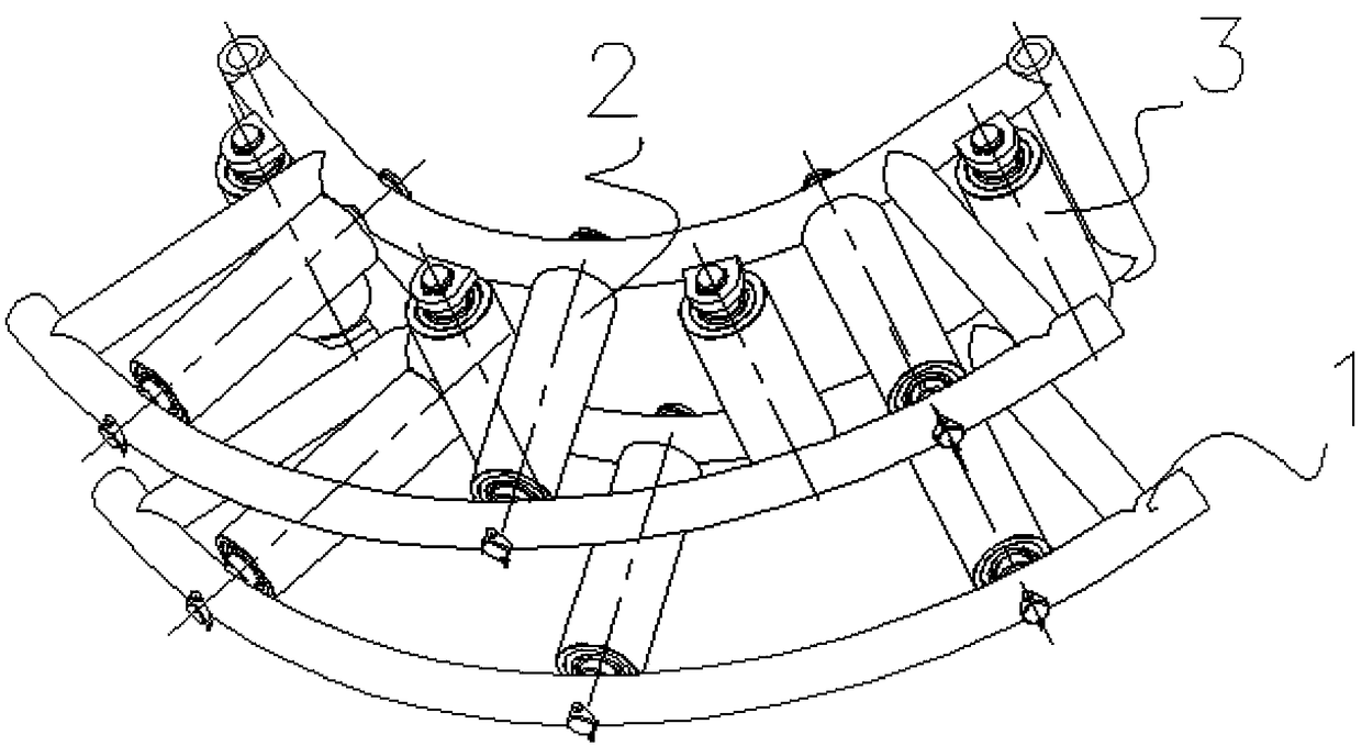 A cable laying guide device for a corner well