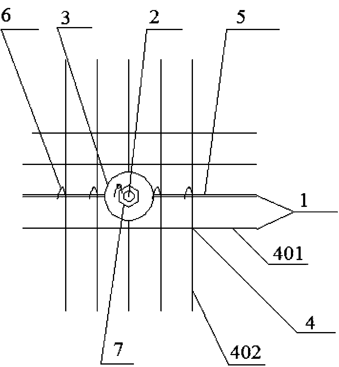 Supporting structure of ejector anchor net