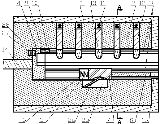 Hidden electric mixing alarming antitheft lock for asynchronous external locking machine