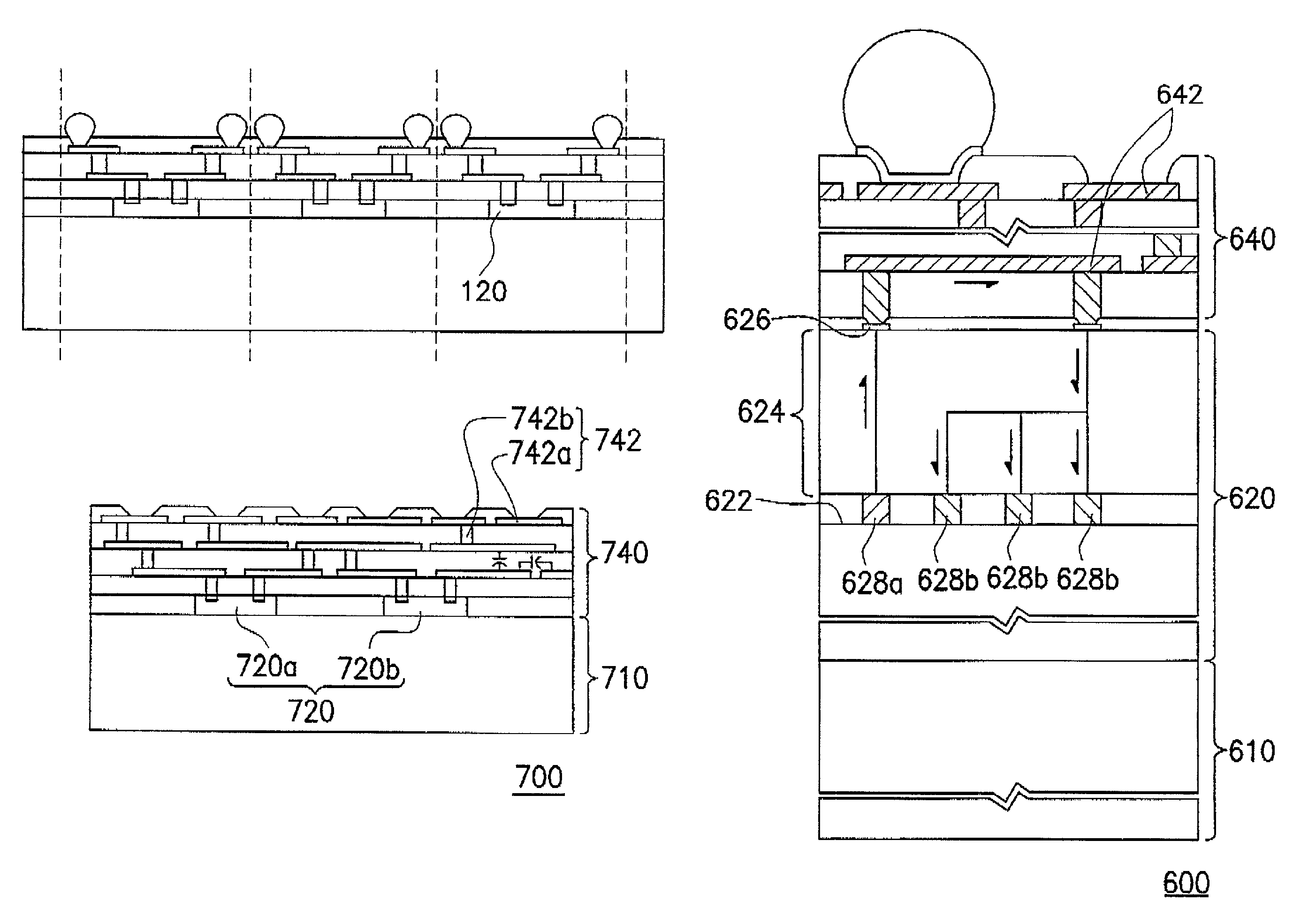 Integrated chip package structure using organic substrate and method of manufacturing the same