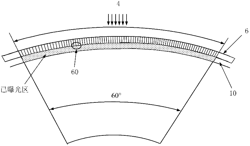 Method for rapidly processing graphical surface of ultralong grating ruler rolling die