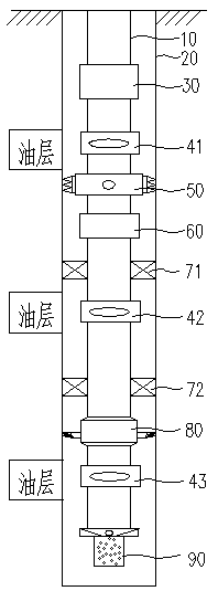 An anchored water injection process string and its use method