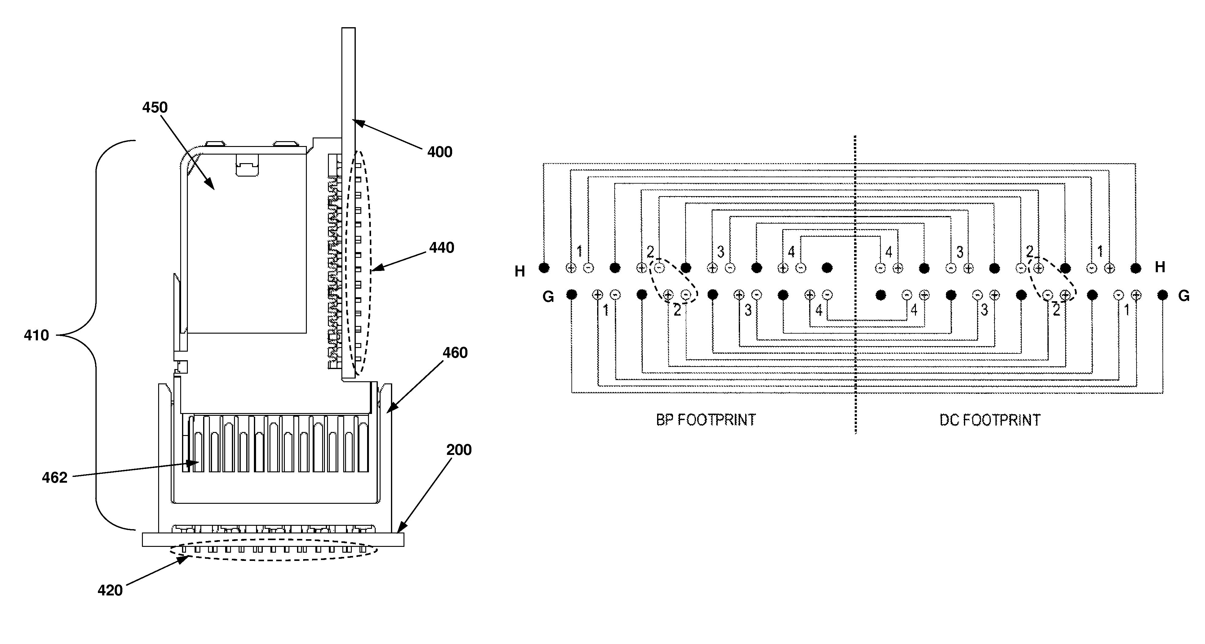 Connector assembly having adjacent differential signal pairs offset or of different polarity