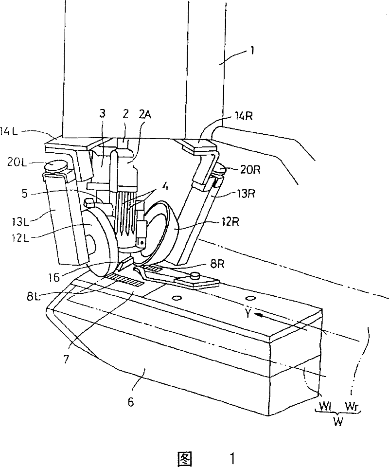Cloth pressuring device of sewing machine