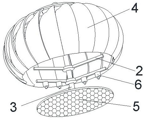 A sloping roof out-roof hood structure