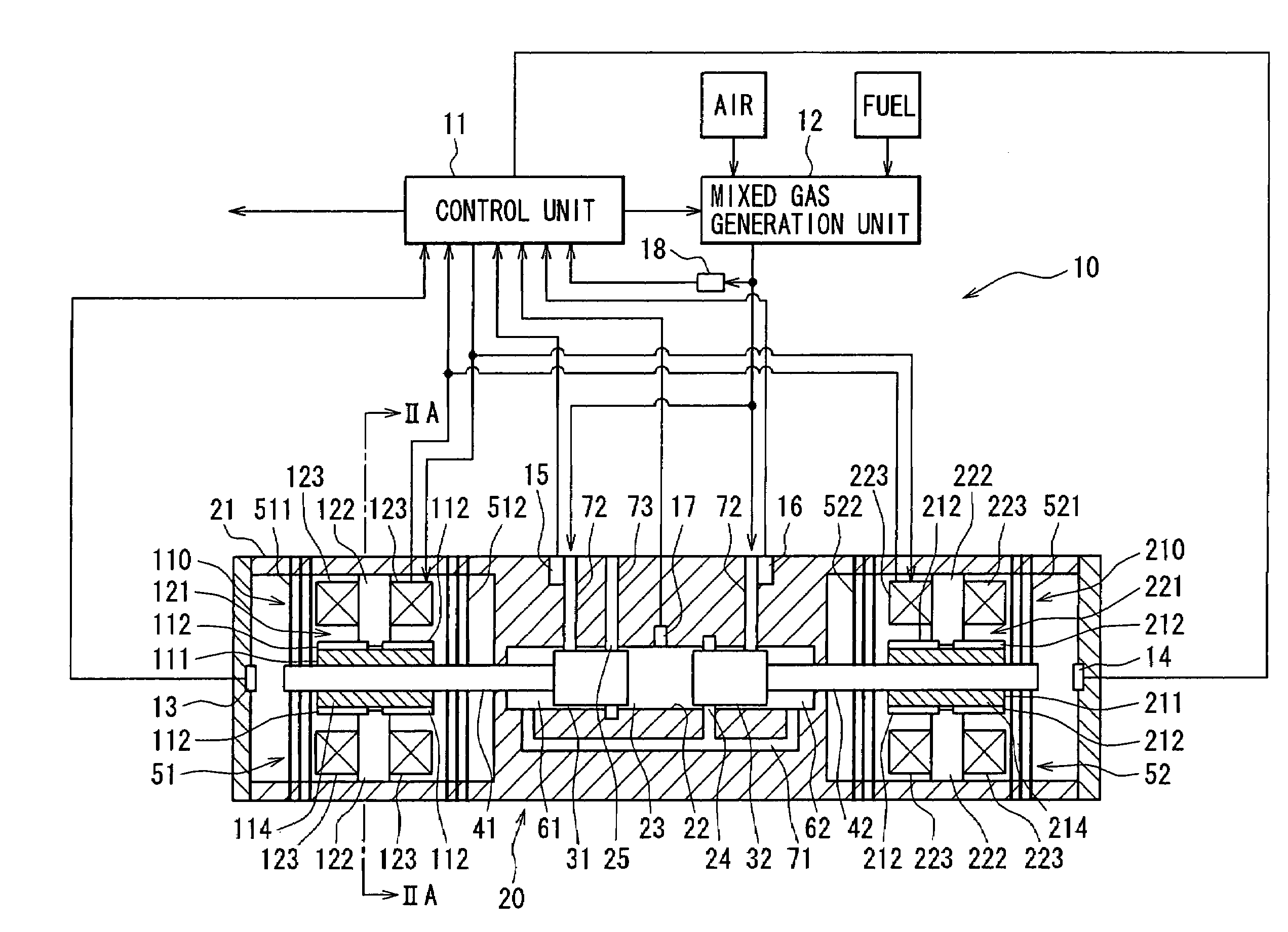 Control device for free piston engine and method for the same