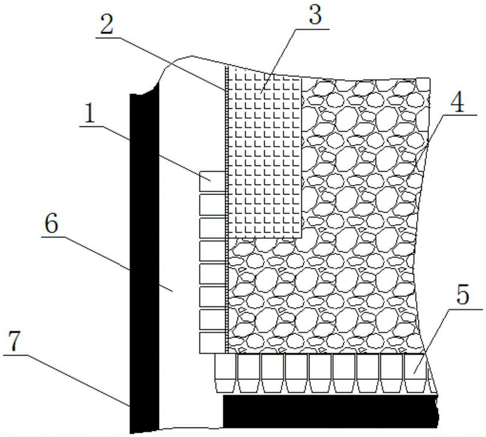 Roadside gangue mixture filling and gob-side entry retaining method for large-dip angle coal seams