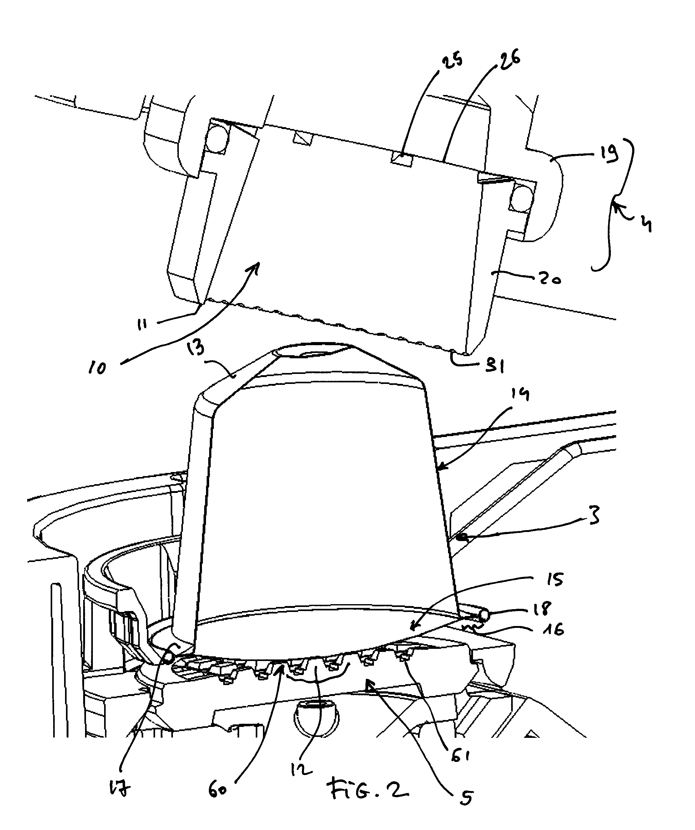 Extraction system for the preparation of a beverage from a cartridge