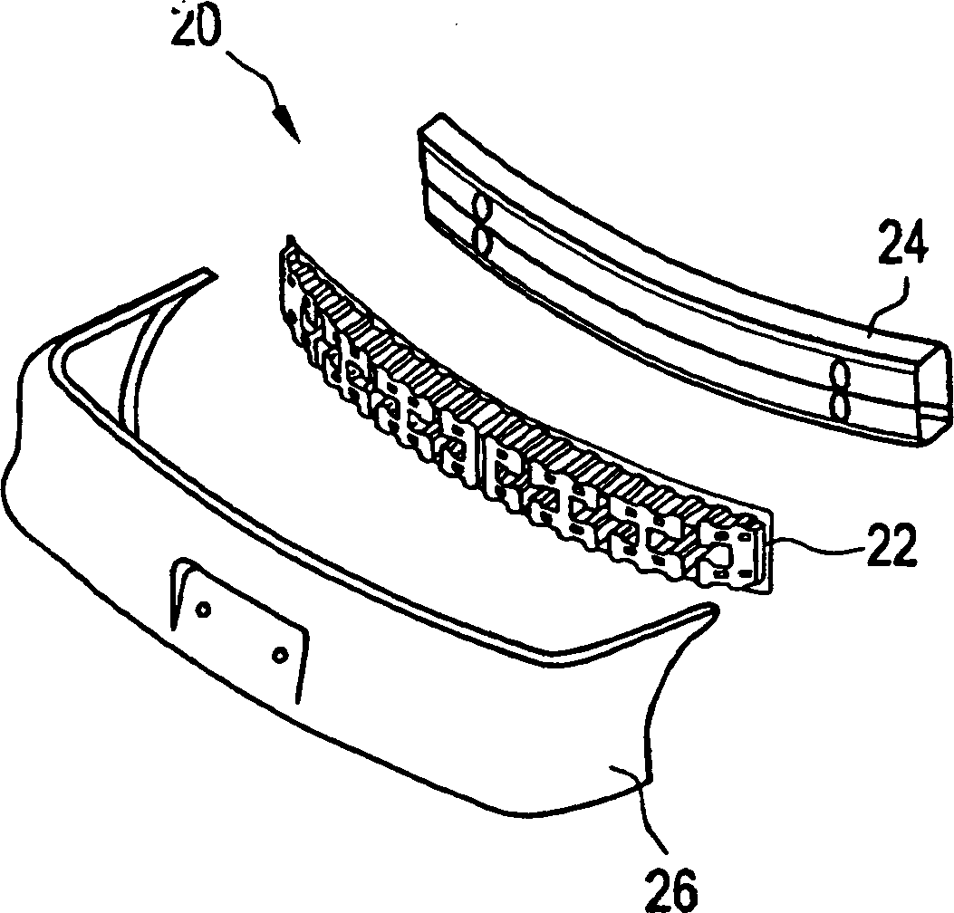 Energy absorber system for attachment to vehicle