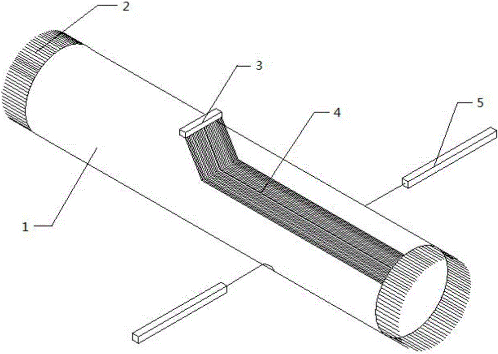 Manufacturing method for glass steel pipeline in zero-degree winding manner